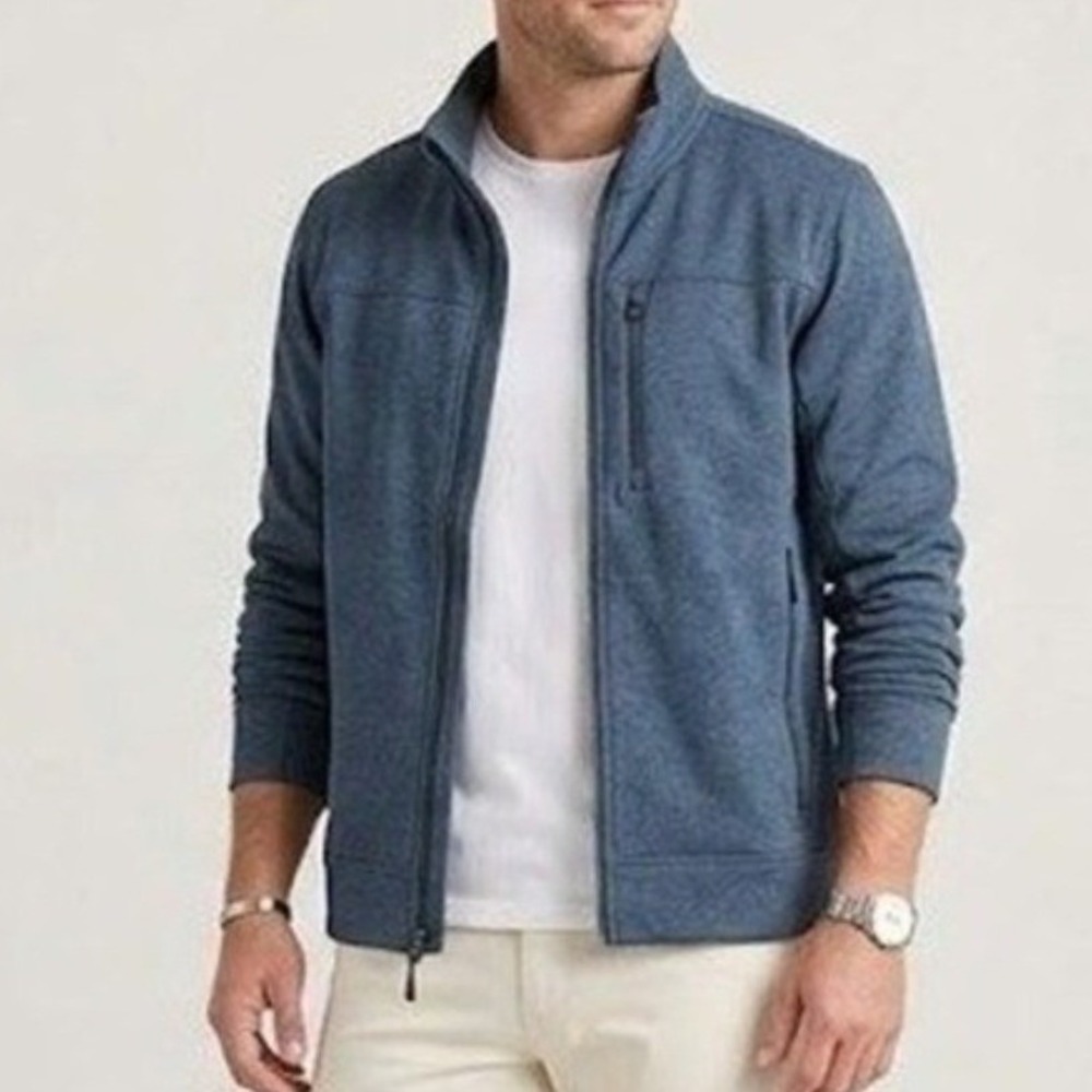 KUHL Impakt Jacket Mens Medium Blue Style 1019 Softshell Fleece Lined Full Zip